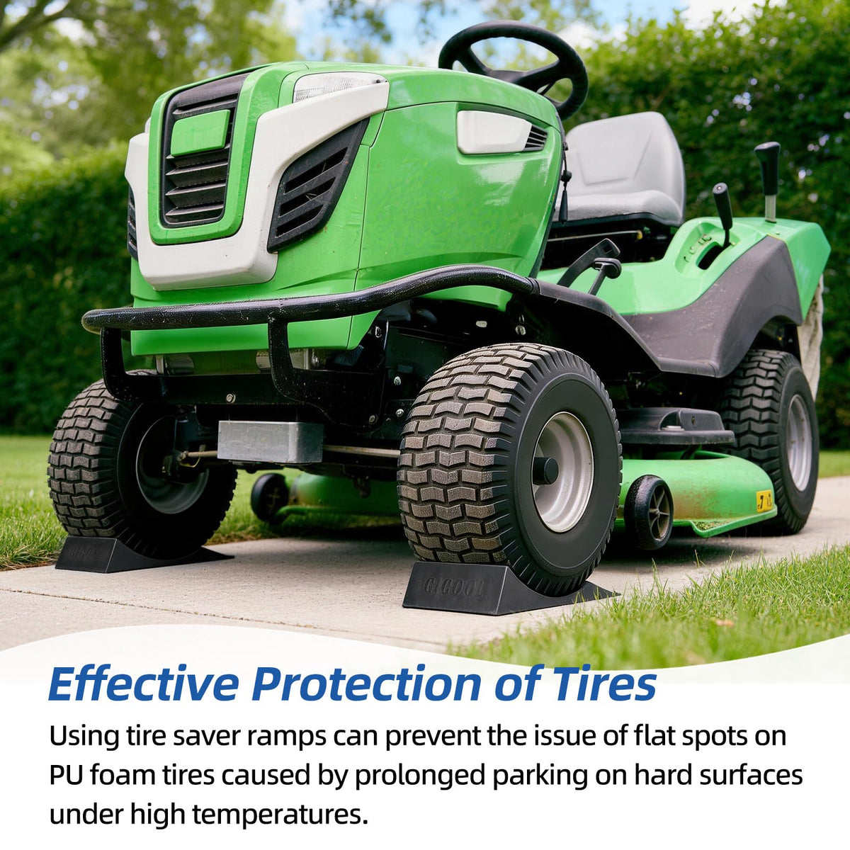 GICOOL 13x6.50-6" Flat-Free Front Tire and Wheel, for Zero-Turn Mower, 2PK