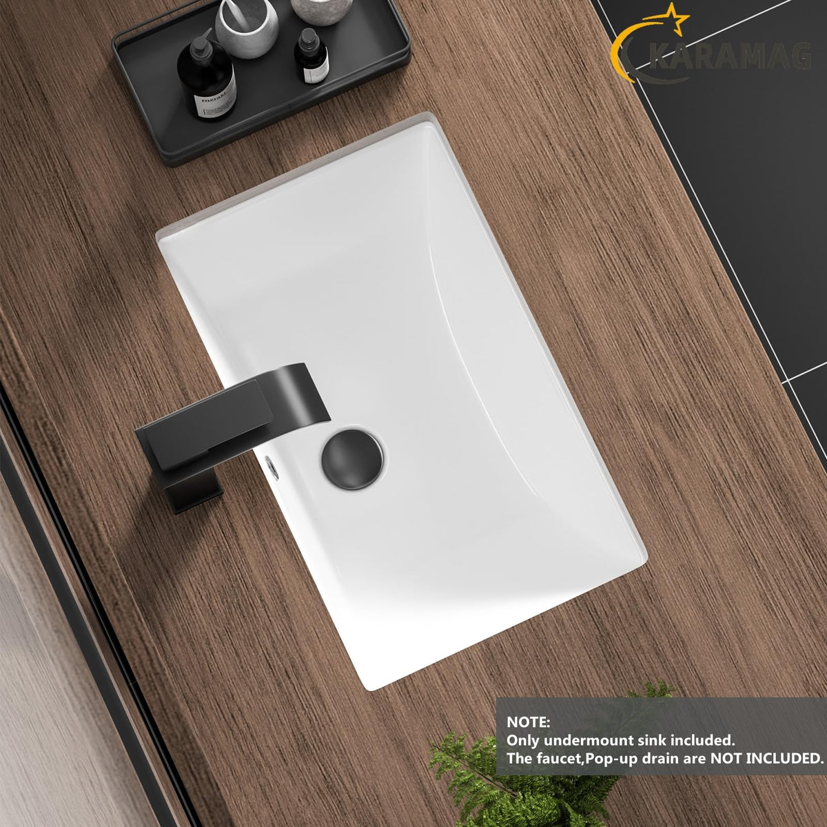 27 Inch Undermount Bathroom Sink with Overflow Rectangle Sinks