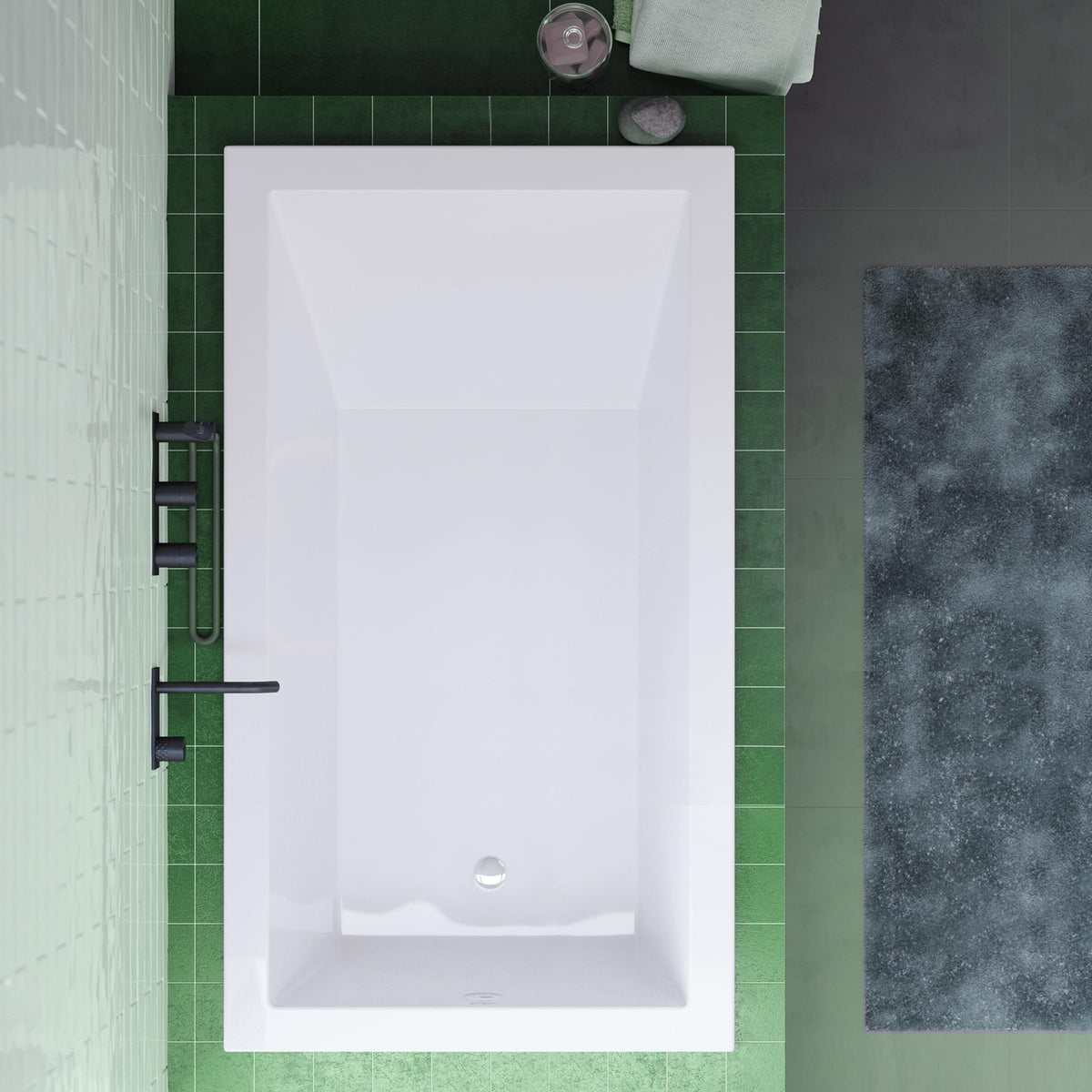 Swiss Madison Voltaire 66" x 36" Reversible Drain Drop-In Bathtub