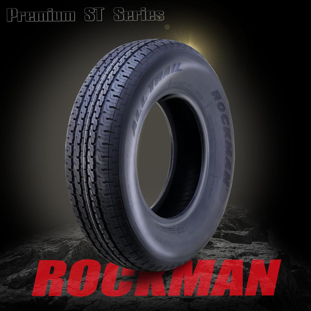 ROCKMAN Trailer Tire ST205/75R15 8-Ply Load Range D 107M Radial 11166, Set4
