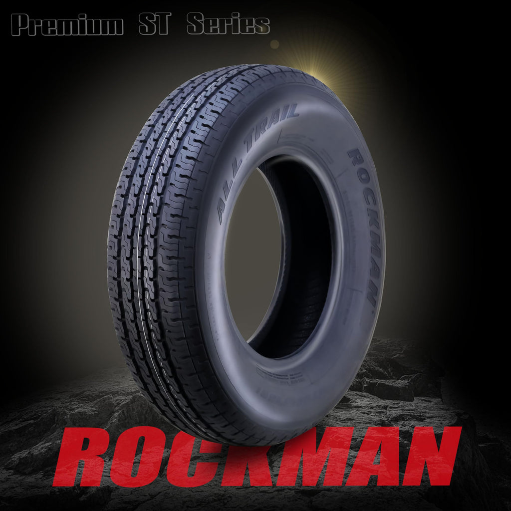 ROCKMAN Trailer Tire ST205/75R15 8-Ply Load Range D 107M Radial 11166, Set4