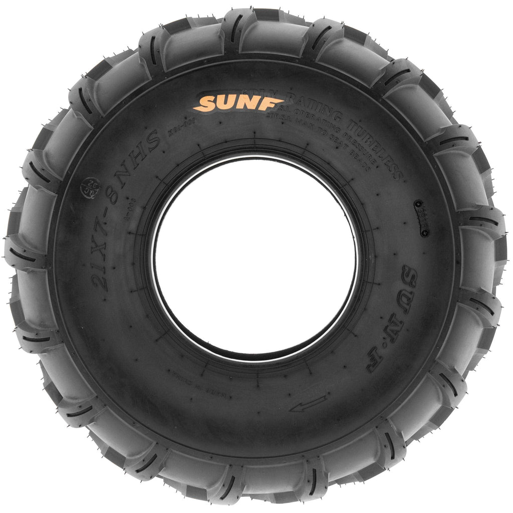 SunF Set of 2 ATV Tires 20x10.00-8, 20x10x8 Lawn Mower Off-Road Tires 6 Ply Directional Knobby Tread-A003