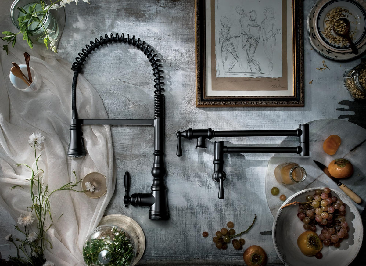 Moen Weymouth Oil Rubbed Bronze Motionsense Wave Touchless Kitchen Faucet, Traditional Spring Kitchen Sink Faucet with Pulldown Sprayer and Hands-Free Sensor, S73104EWORB