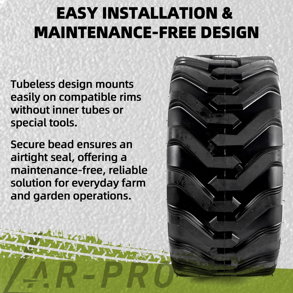 AR-PRO (2 Pack) 20x8.00-8 Lawn Mower Turf Tires, Tubeless, No Rims