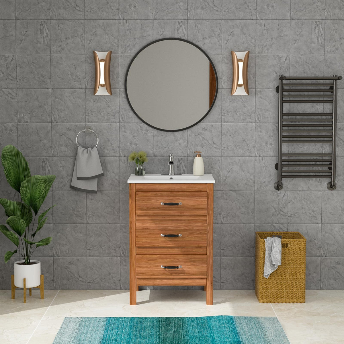 Lordear 17x12 Inch Undermount Bathroom Sink (Installation Size: 15"x10") Vanity Small Sinks Rectangle Pure White Porcelain Ceramic Bath Lavatory Vanity Sink Basin with Overflow