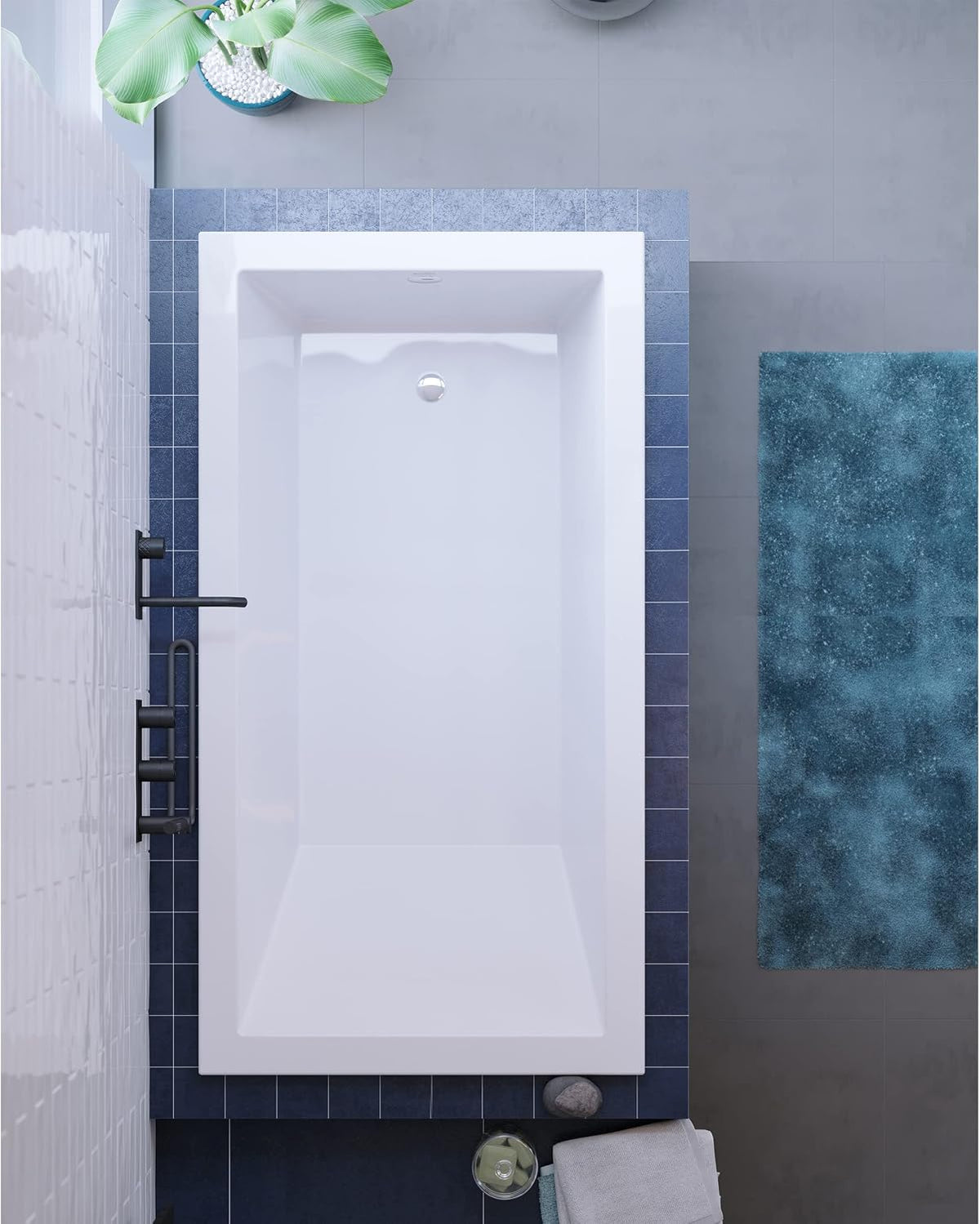 Swiss Madison Voltaire 66" x 36" Reversible Drain Drop-In Bathtub