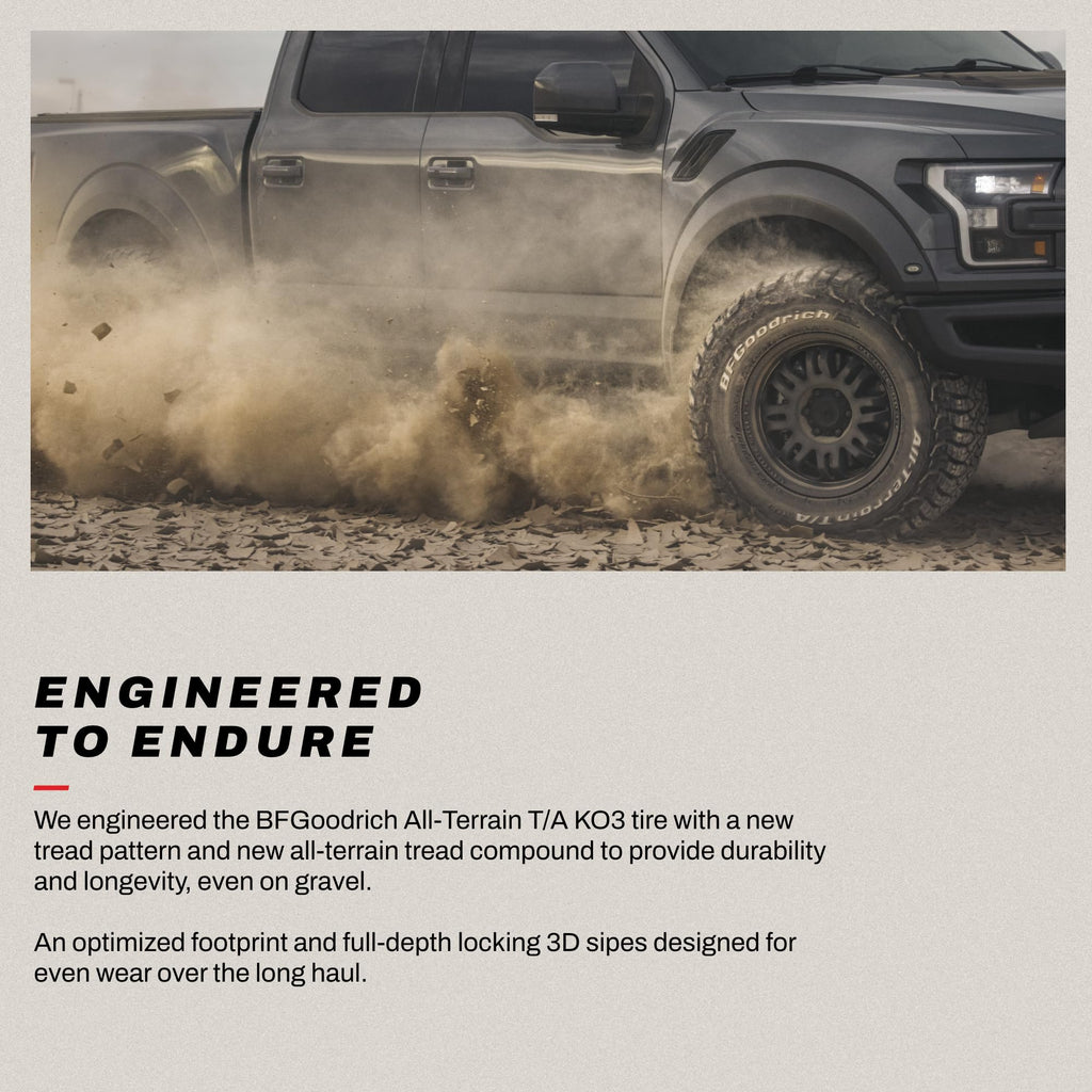 BFGoodrich All-Terrain T/A KO3 Car Tire for Light Trucks, SUVs, and Crossovers, LT275/70R18/E 125/122S
