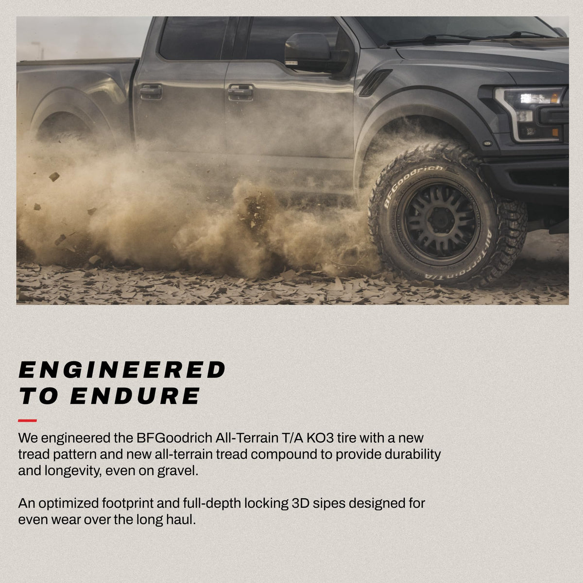 BFGoodrich All-Terrain T/A KO3 Car Tire for Light Trucks, SUVs, and Crossovers, LT275/70R18/E 125/122S