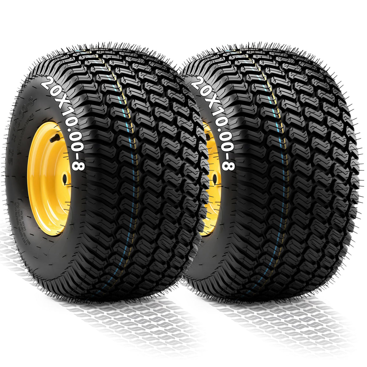 YITAMOTOR 20x8.00-8 Tubeless Lawn Mower Tire & Wheel Assemblies