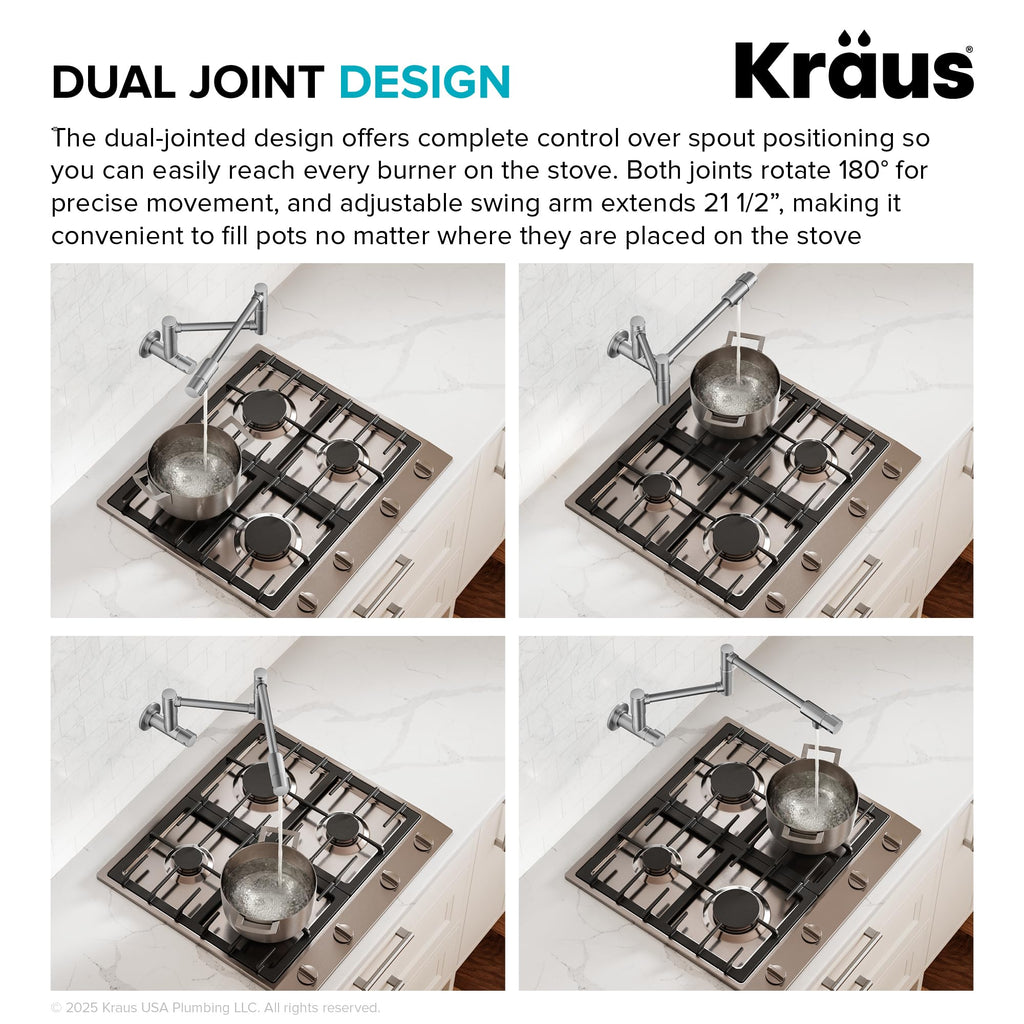 KRAUS Chrome 18.75 in Commercial Pull Down Kitchen Faucet KPF-1610CH