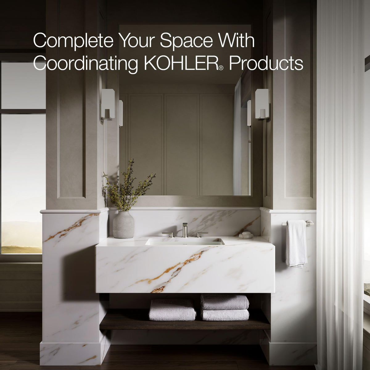 KOHLER 2215-0 Ladena Rectangular Undermount Bathroom Sink Vanity With Curved Bottom, 23-1/4 L x 16-1/4 W, White Bathroom Sinks