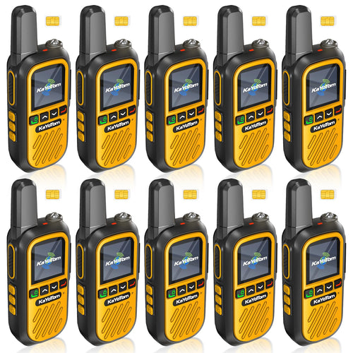 (Lifetime Free) Walkie Talkies Long Range Global Unlimited Range 4G LTE PoC Two-Way Radios (5000+ Miles) Rugged & Dust-Proof Rechargeable for Construction,Truck Fleets,Families (2-Pack and SIM)