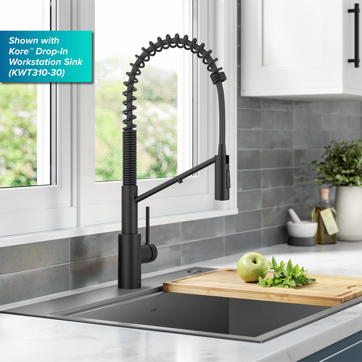 KRAUS Purita 100% Lead-Free Kitchen Water Filter Faucet in Spot Free Antique Champagne Bronze, FF-100SFACB