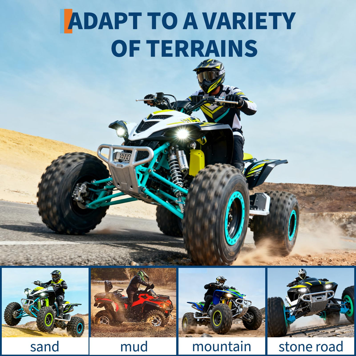 Set of 2-18x9.50-8, 4PR All-Terrain ATV/UTV Tires Tubeless