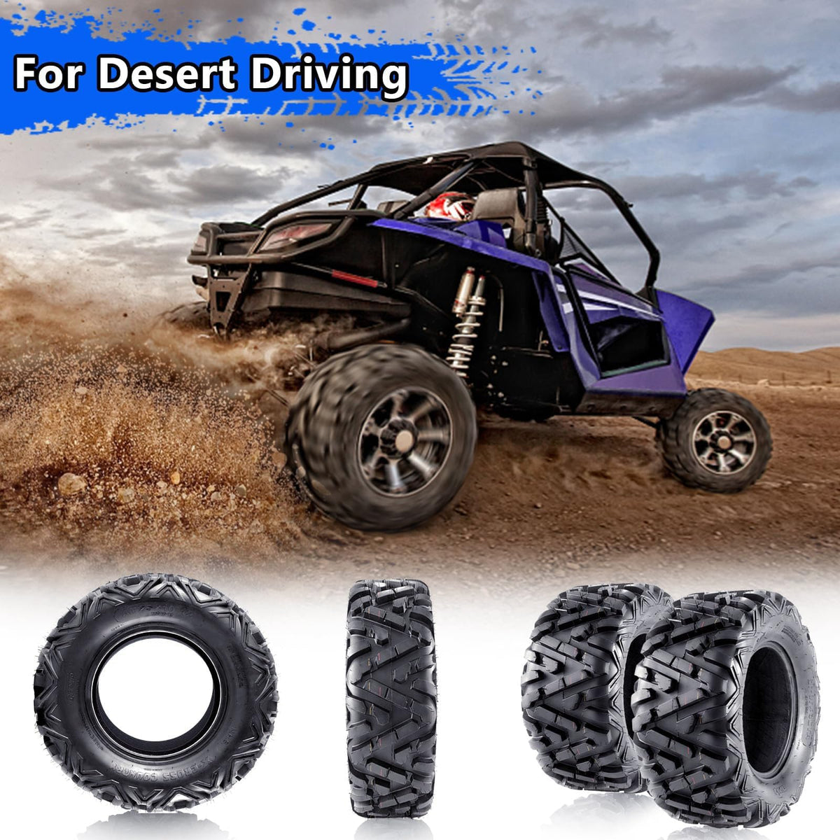 Set of 2-18x9.50-8, 4PR All-Terrain ATV/UTV Tires Tubeless