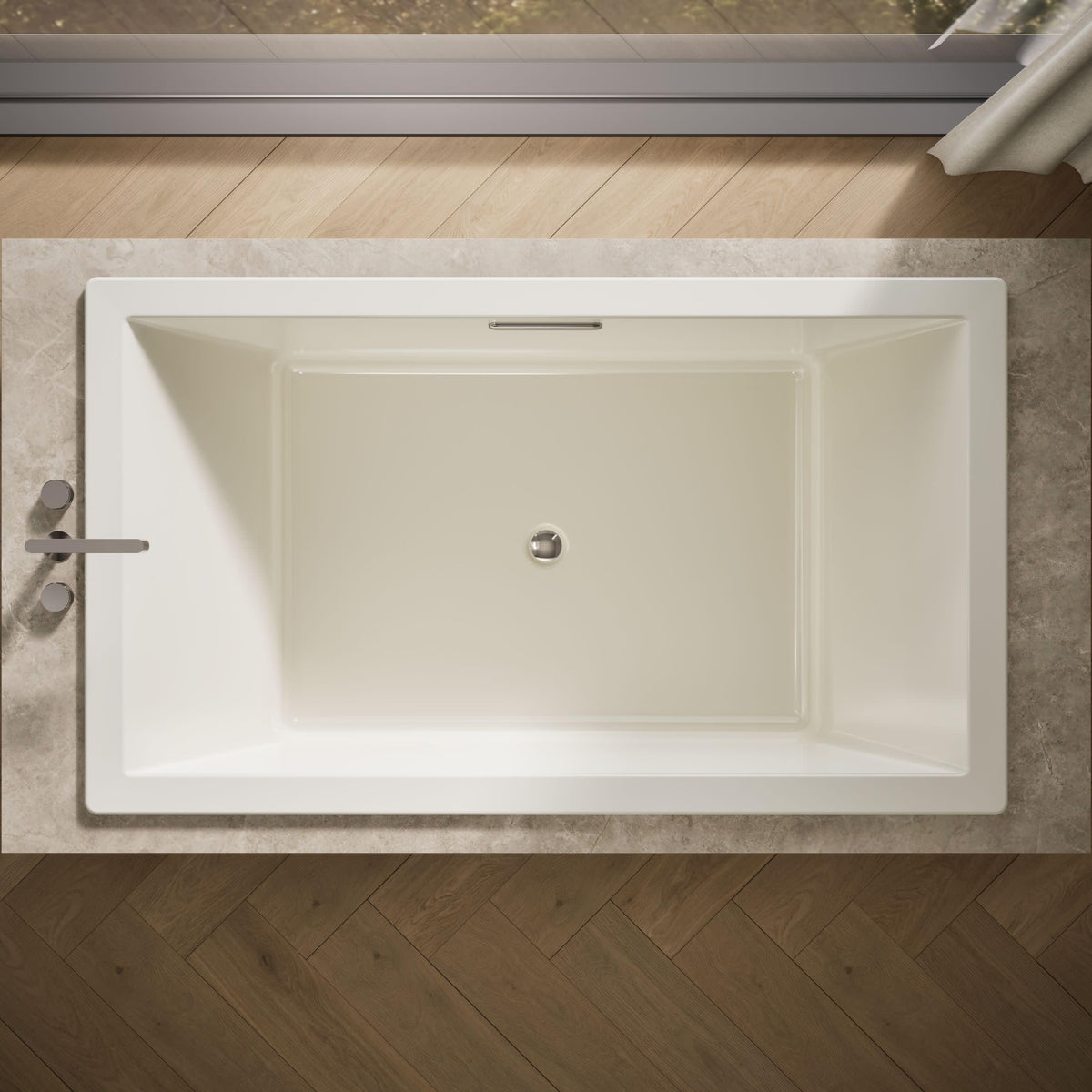 Kohler 1137-0 UnderscoreÂ® 72" x 42" drop-in bath, White