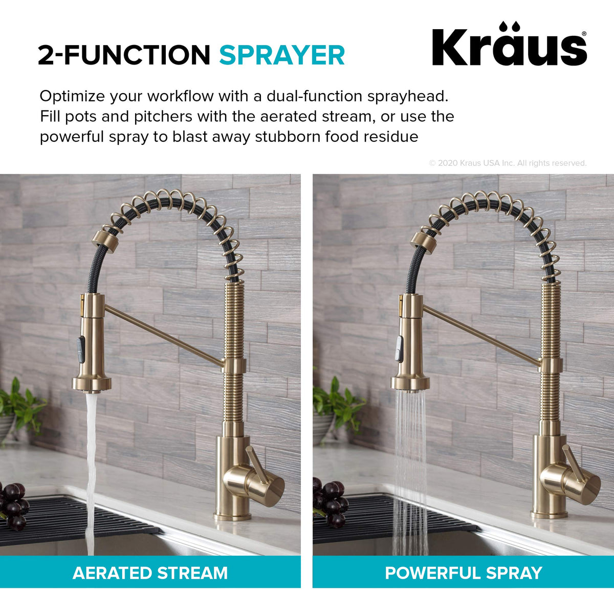 KRAUS Chrome 18.75 in Commercial Pull Down Kitchen Faucet KPF-1610CH