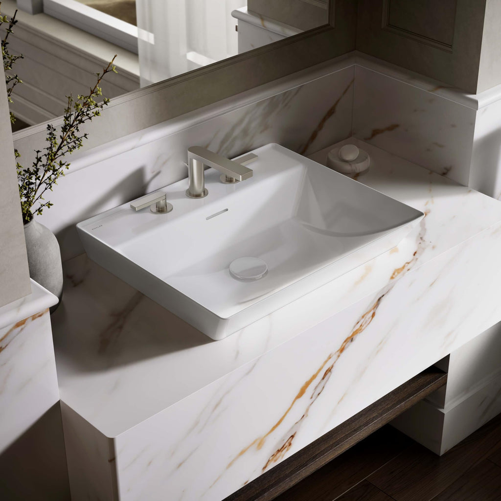 KOHLER Brazn Rectangle Vessel Bathroom Sink