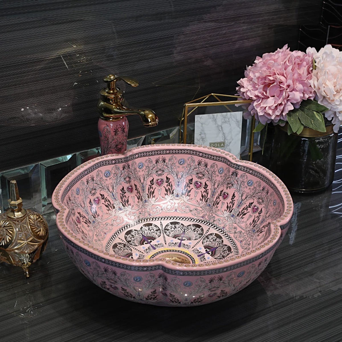White Ceramic Bathroom Vessel Sink Artistic 1 Sink Only