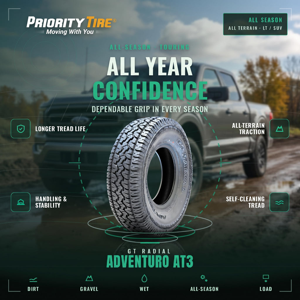 GT Radial Adventuro AT3 P235/75R15 105S OWL,One Size