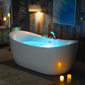 WOODBRIDGE 72"Ã35-3/8" Whirlpool & Air, Heated Soaking Bathtub with Faucet