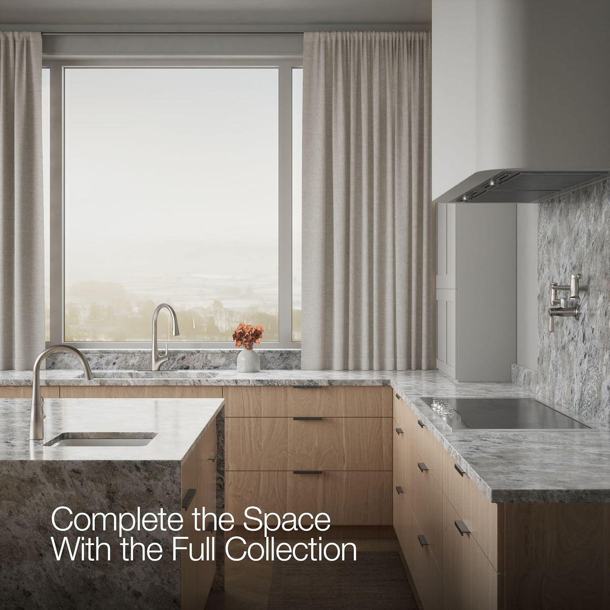 KOHLER R43210-VS Bevinâ¢ Kitchen Sink Faucet with Pull Down Sprayer, Two-Function Sprayhead Kitchen Faucets, 1.5 GPM, Vibrant Stainless
