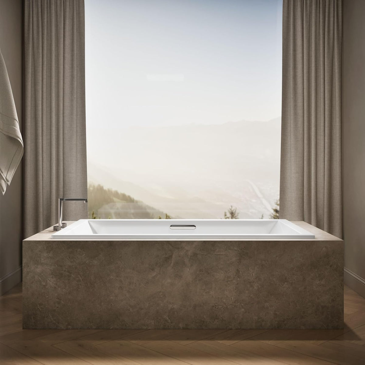 Kohler 1137-0 UnderscoreÂ® 72" x 42" drop-in bath, White
