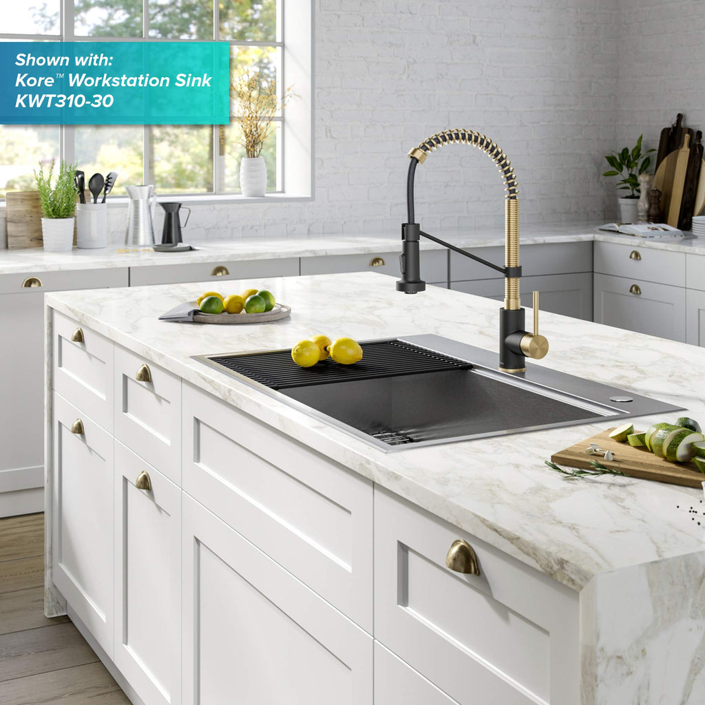 KRAUS Chrome 18.75 in Commercial Pull Down Kitchen Faucet KPF-1610CH