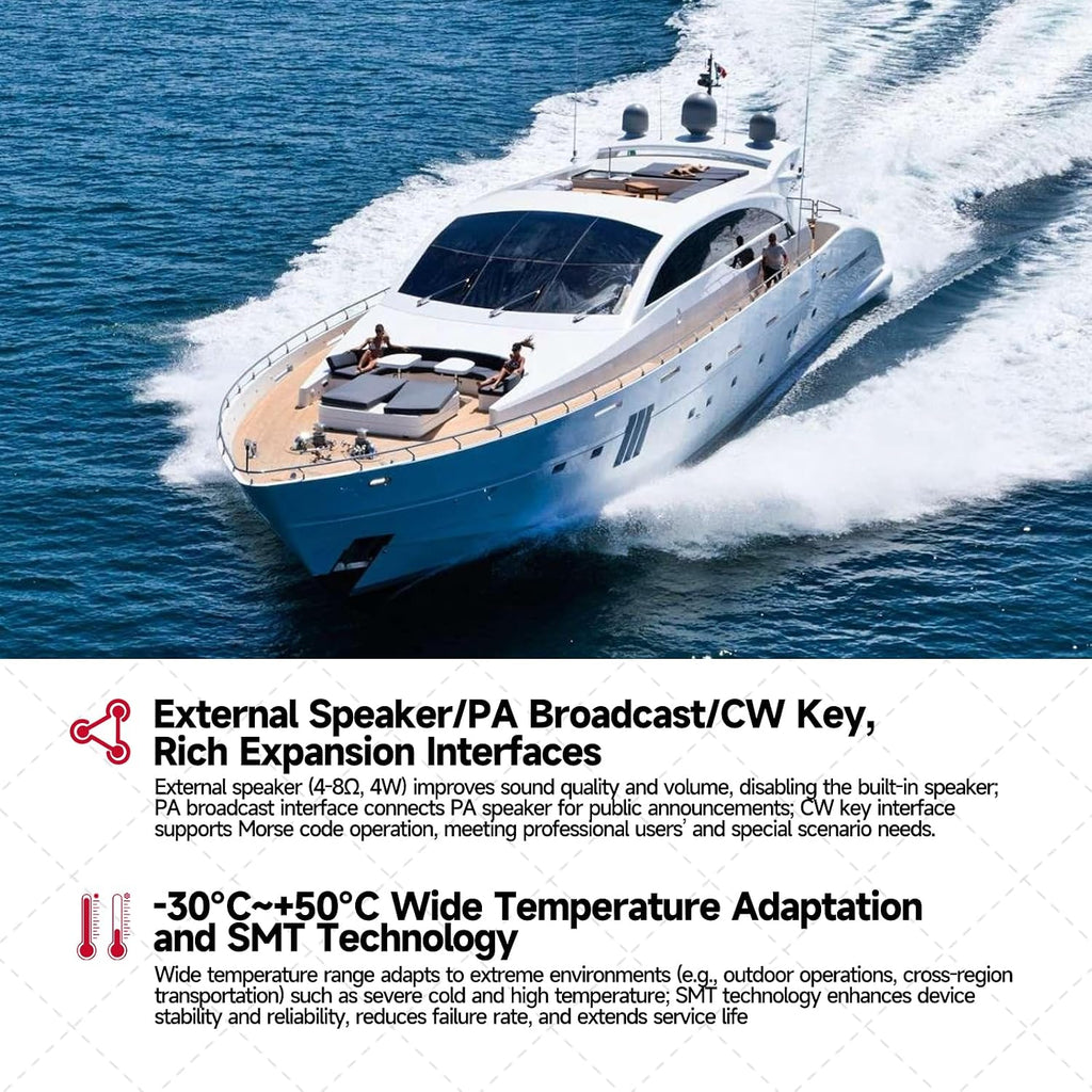 5558 SSB CB Radio 10-Meter Multi-Mode Mobile Transceiver, 50W AM/FM/CW 45W SSB, 360 Channels Programmable, Instant Channel 9, NB/ANL, SWR Calibration, ASQ for Long Range