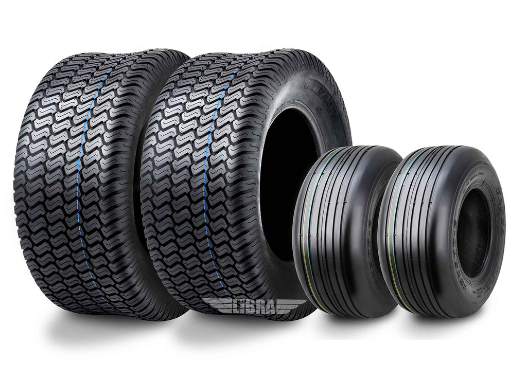 WANDA 4PC Lawn Mower Turf Tires 15x6-6 Front & 20x10-8 Rear 4PR-13016/13040