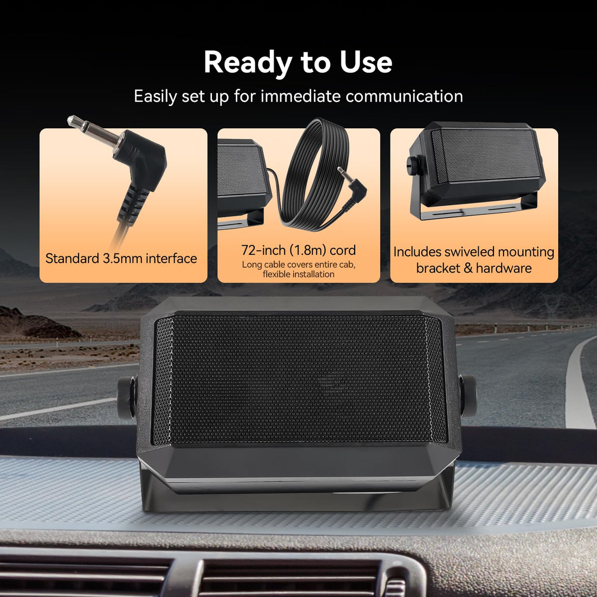 Retevis MB3A 40-Channel AM/FM CB Radio Kit, Long Range Radio with Antenna