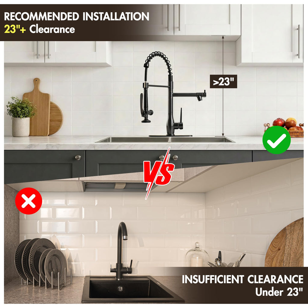 GIMILI Commercial Kitchen Sink Faucet with Pull Down Sprayer Brushed Nickel