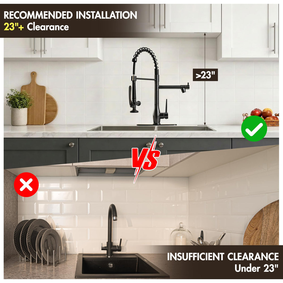 GIMILI Commercial Kitchen Sink Faucet with Pull Down Sprayer Brushed Nickel