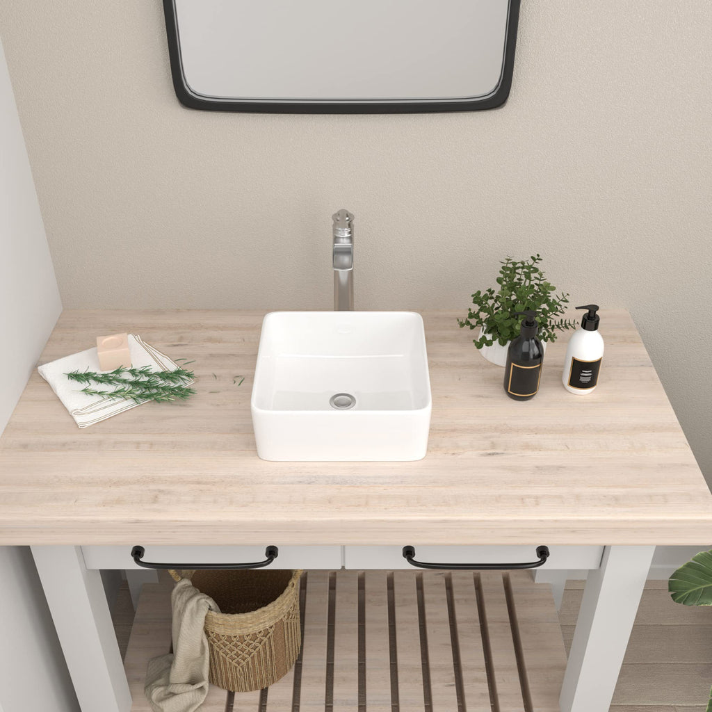 Mocoloo Bathroom Sink Undermount 22"x16" White Rectangle Porcelain Sink with Vertical Sides and Overflow Drain Under Counter Mount Ceramic Lavatory Vanity Sinks for Bathroom Interior Size 19 x 13