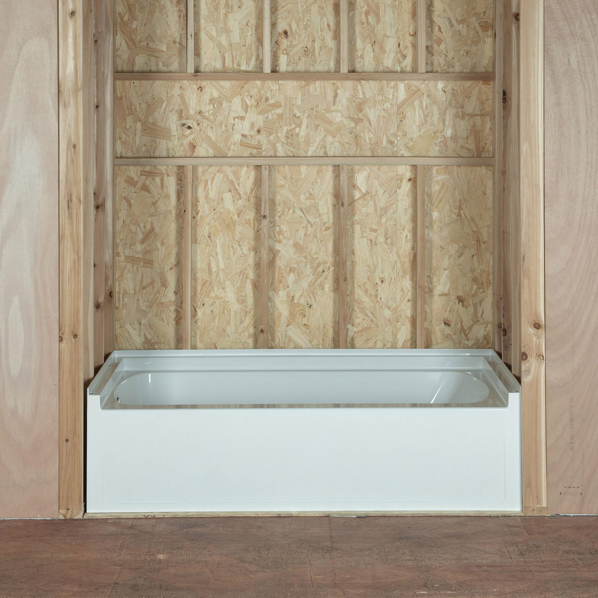 WOODBRIDGE 60â x 32â Alcove Soaking Bathtub in white with Right-Hand Drain Hole â Tub Only (No Wall Panels)