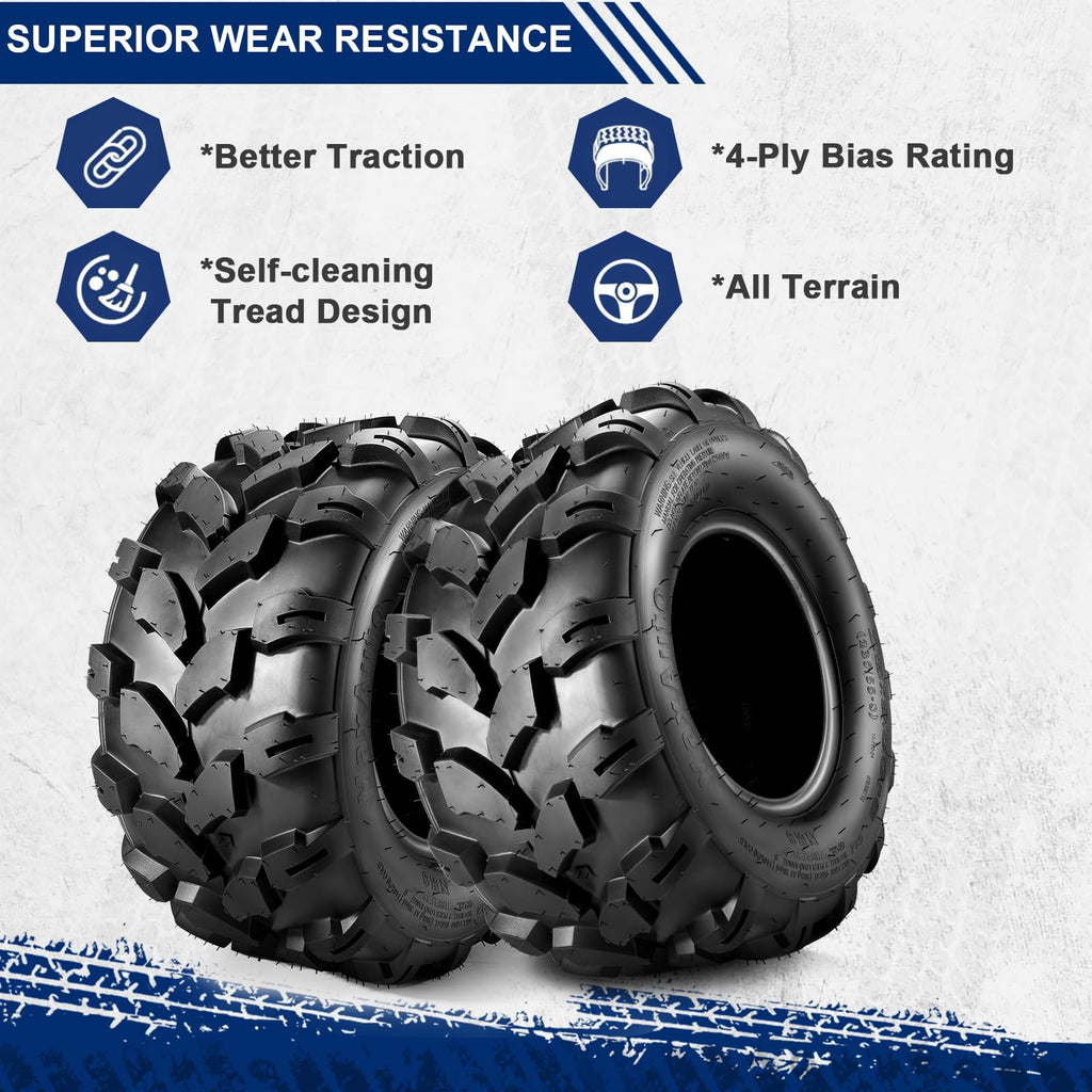MaxAuto 2PCS Sport ATV Tires 18x9.5-8 18x9.50x8 Lawn Mower Off-Road ATV UTV Tire 4PR Turf Tires Mud Sand Trial Tires P311