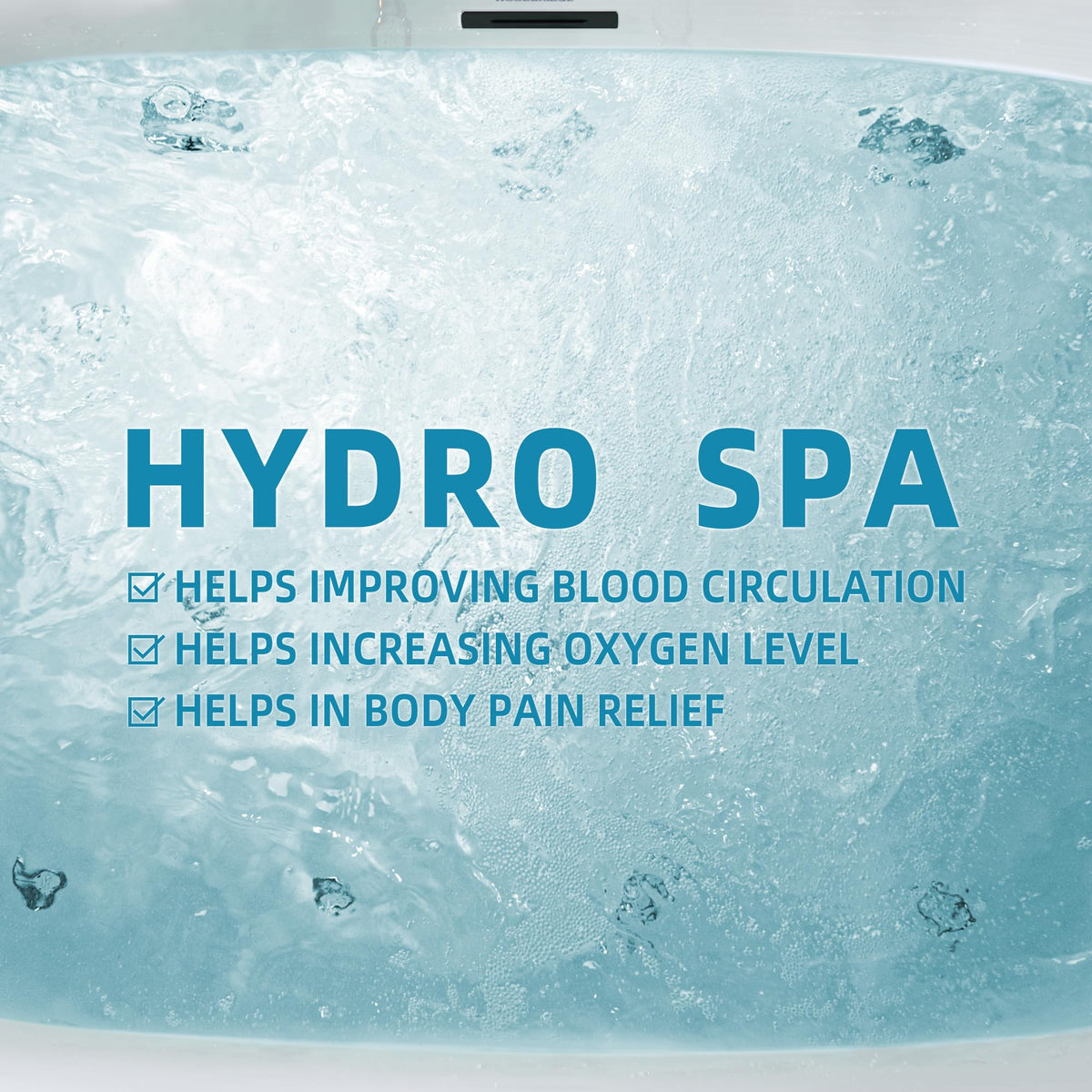 WOODBRIDGE 72"Ã35-3/8" Double Slipper Whirlpool&Air, Heated Soaking Bathtub