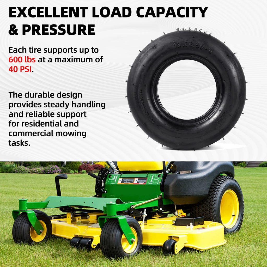 AR-PRO (2 Pack) 20x8.00-8 Lawn Mower Turf Tires, Tubeless, No Rims