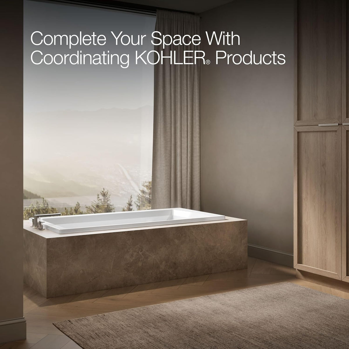 Kohler 1125-0 ArcherÂ® 72" x 36" drop-in bath, White