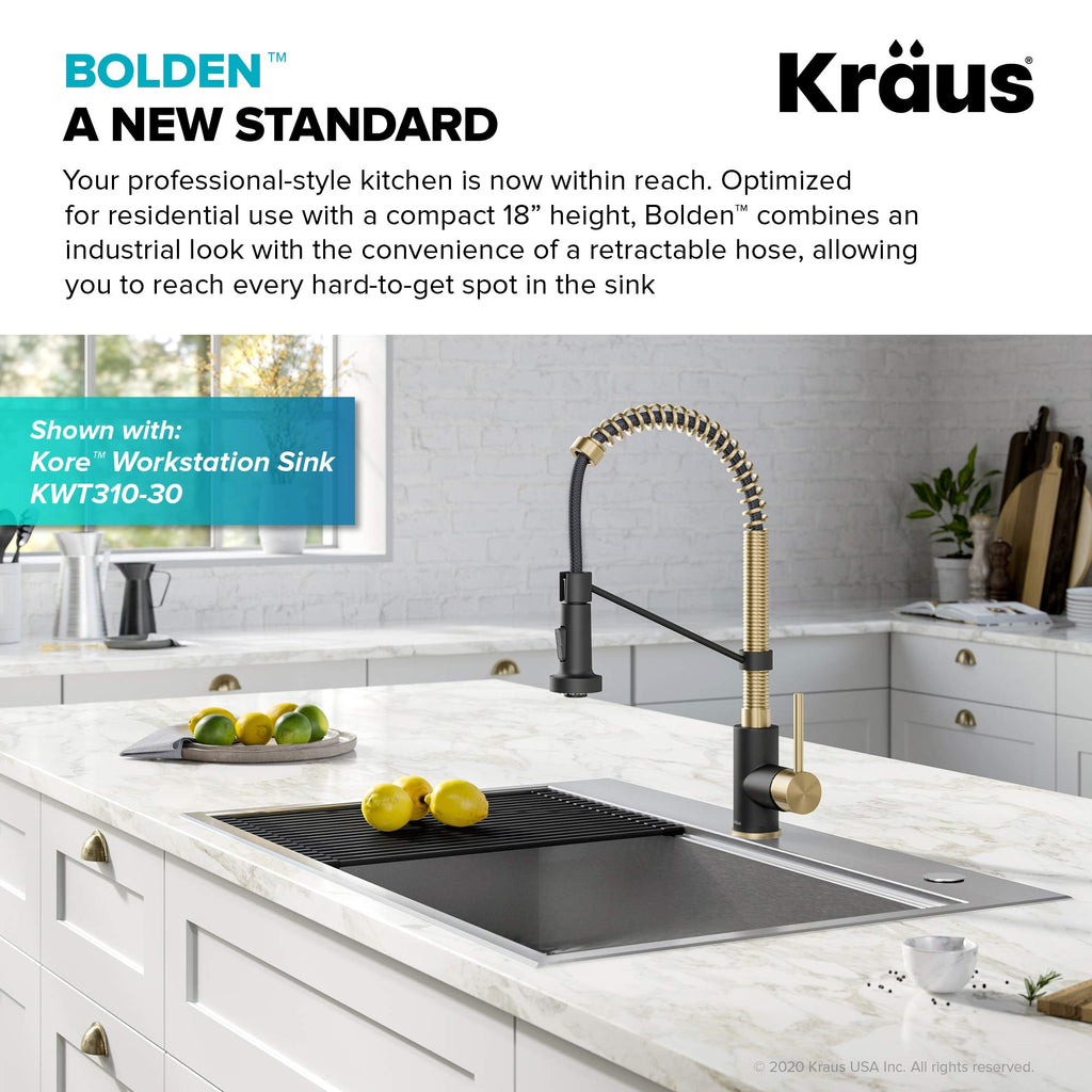 KRAUS Chrome 18.75 in Commercial Pull Down Kitchen Faucet KPF-1610CH