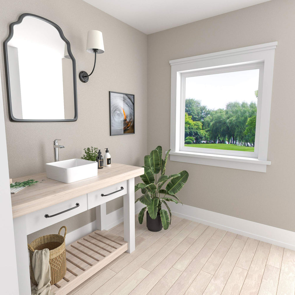 Mocoloo Bathroom Sink Undermount 22"x16" White Rectangle Porcelain Sink with Vertical Sides and Overflow Drain Under Counter Mount Ceramic Lavatory Vanity Sinks for Bathroom Interior Size 19 x 13
