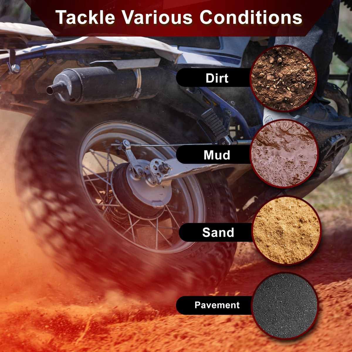 Tusk Waypoint Adventure Motorcycle Tire Set ¨C 90/90-21 Front & 130/90-17 Rear (68R) Tube Type
