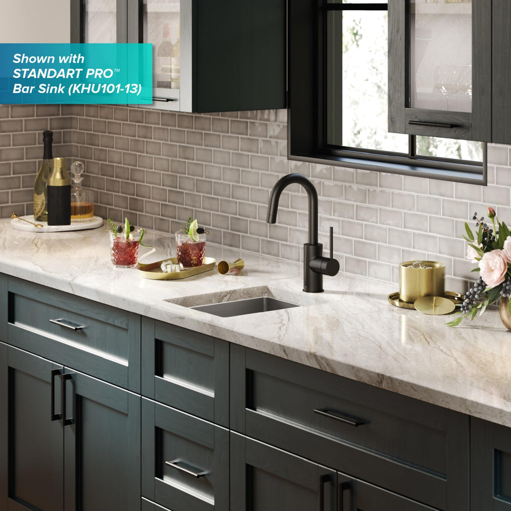 KRAUS Purita 100% Lead-Free Kitchen Water Filter Faucet in Spot Free Antique Champagne Bronze, FF-100SFACB