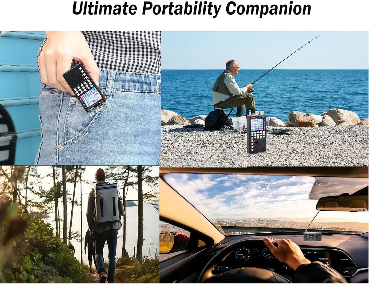 Eujgoov Full Band Radio Multiband World Band Receiver Air SSB Bluetooth Radio Dual System 2.4 Inch IPS Touchscreen Numeric Keypad Aluminum Alloy with RDS BFO for HAM Enthusiasts