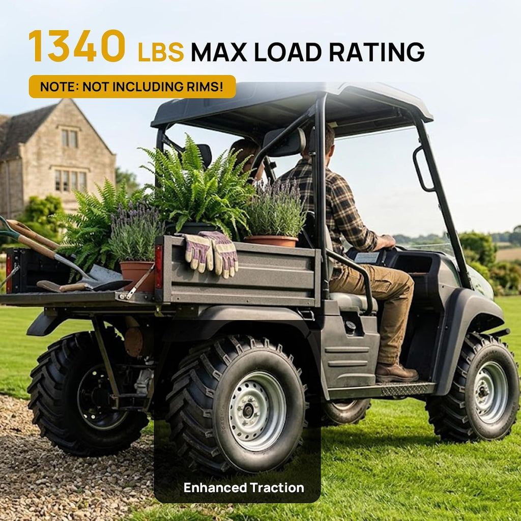 TUFFIOM 20x10.00-8 4PR Lawn Mower Tires Turf Tire Set of 2 for Garden Tractor Riding Lawnmower, Tubeless