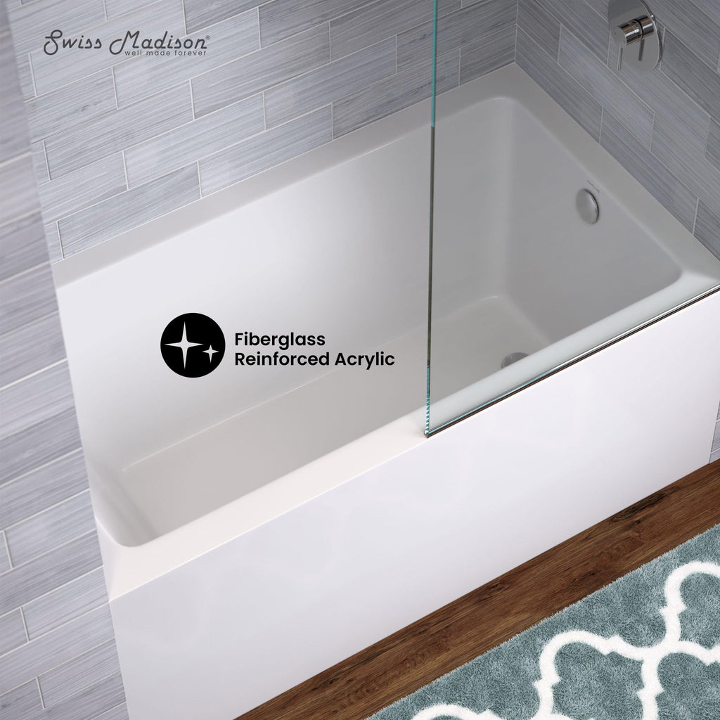 Voltaire 60" x 32" Right-Hand Drain Alcove Bathtub with Apron