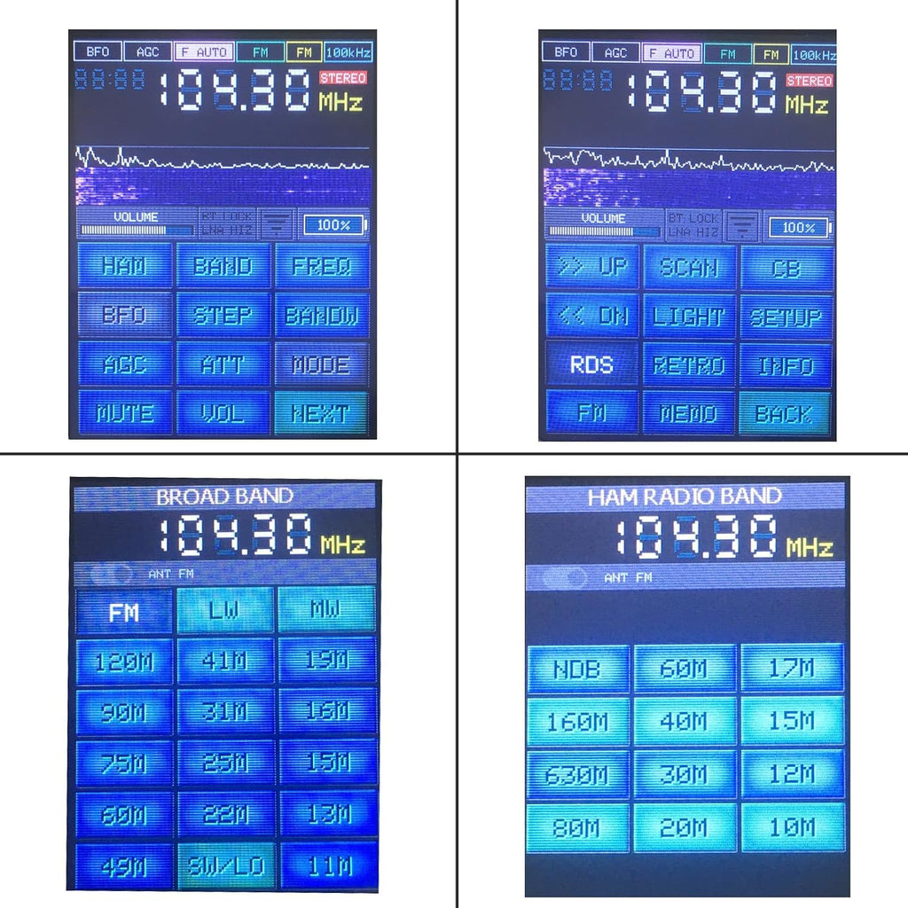 ATS-Decoder SI4732 Full Band Radio Receiver Portable DSP Pocket Radio with AM FM LW MW SW SSB 2.4 Inch TFT Touchscreen Bluetooth Type-C Charging Rotary Encoder for Hobbyists and Engineers