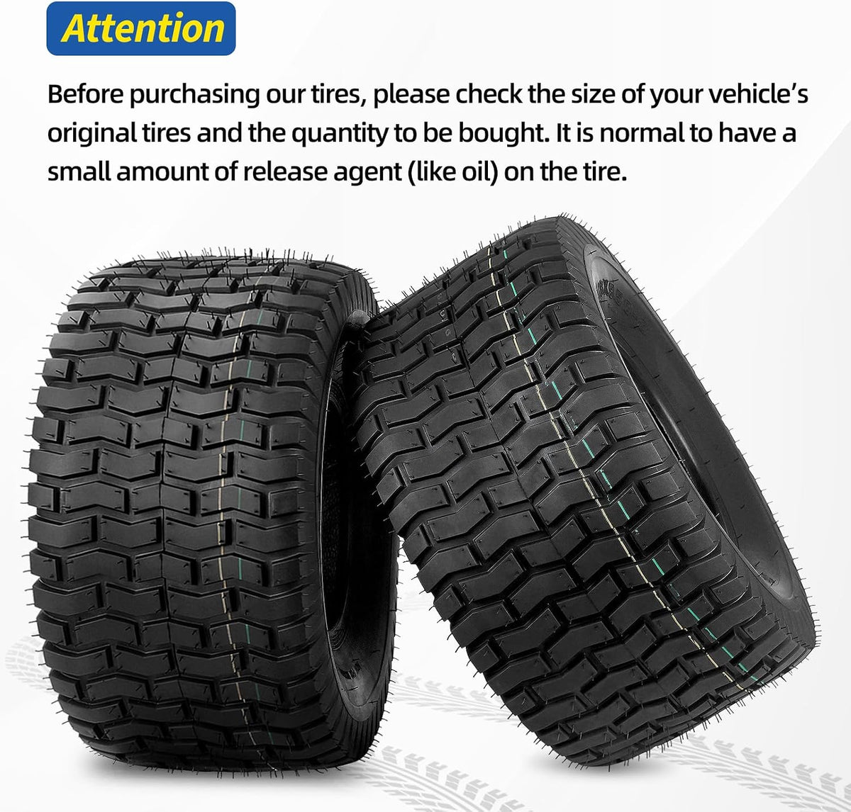 GICOOL 18x9.50-8 Tubeless Lawn Mower Tire for Riding Mower Tractor, 4 Ply