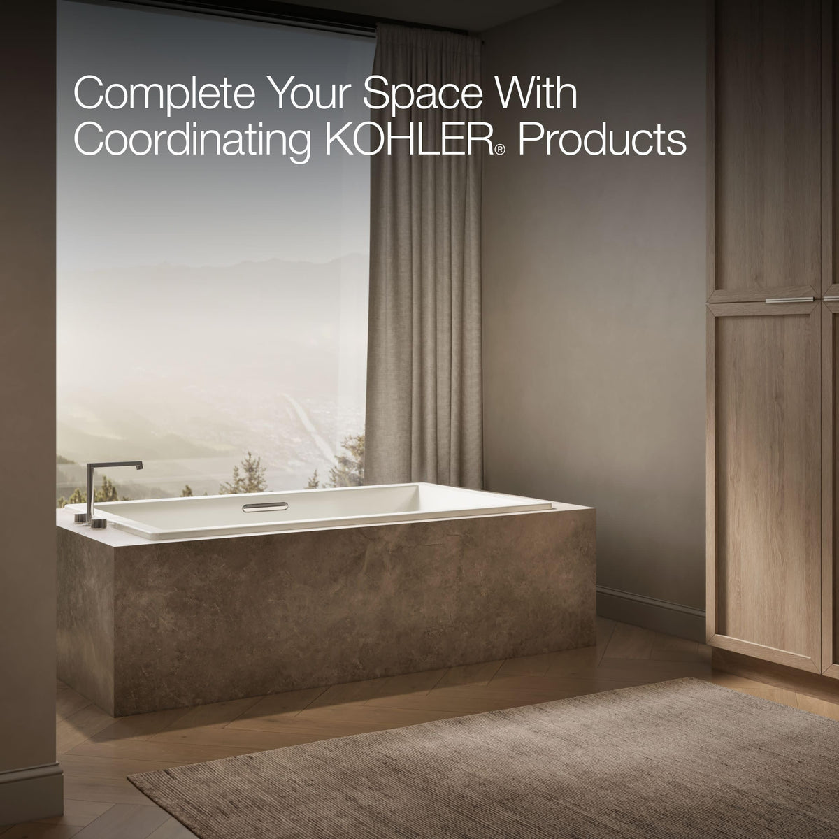 Kohler 1137-0 UnderscoreÂ® 72" x 42" drop-in bath, White