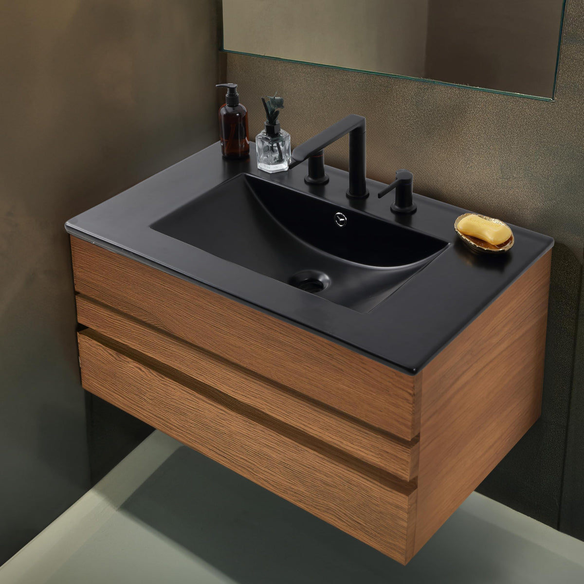 JONATHAN Y Ancillary 30" Bathroom 3-Hole Sink Top, White